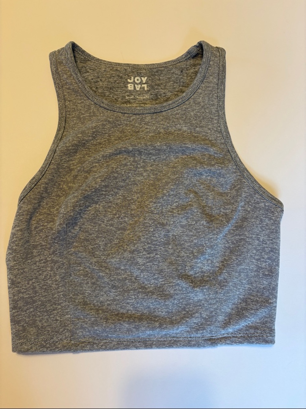 JoyLab Heather Gray High-Neck Cropped Sports Bra